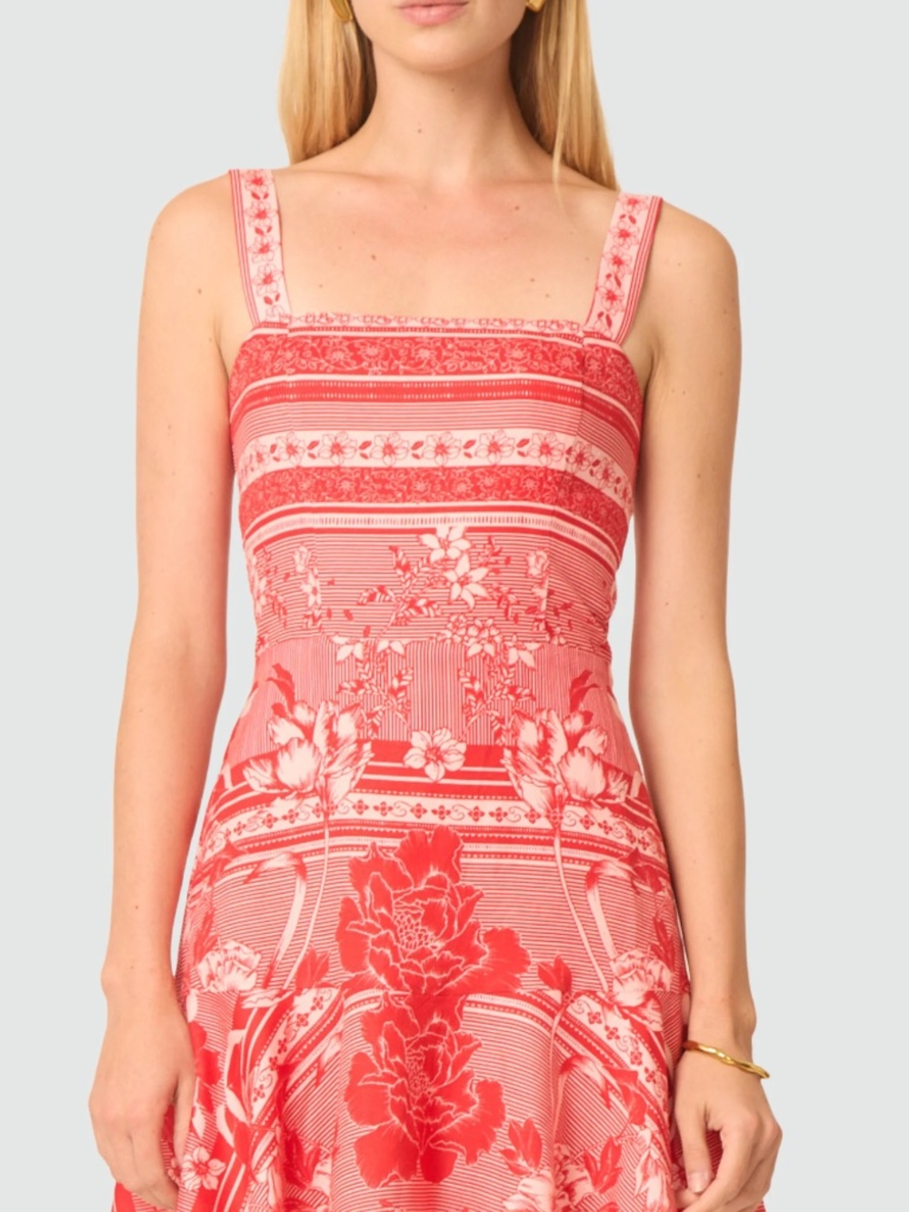 Gilner Farrar 'Julia' Dress Red Floral Print - Sz 6